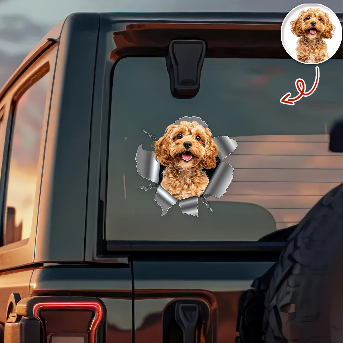Custom Dog Photo Car Window Decal Sticker HA75 898160