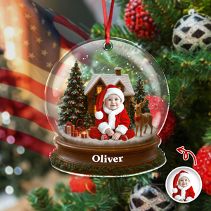 Custom Baby's First Christmas Photo Acrylic Ornament New Born Gift CH07 896856