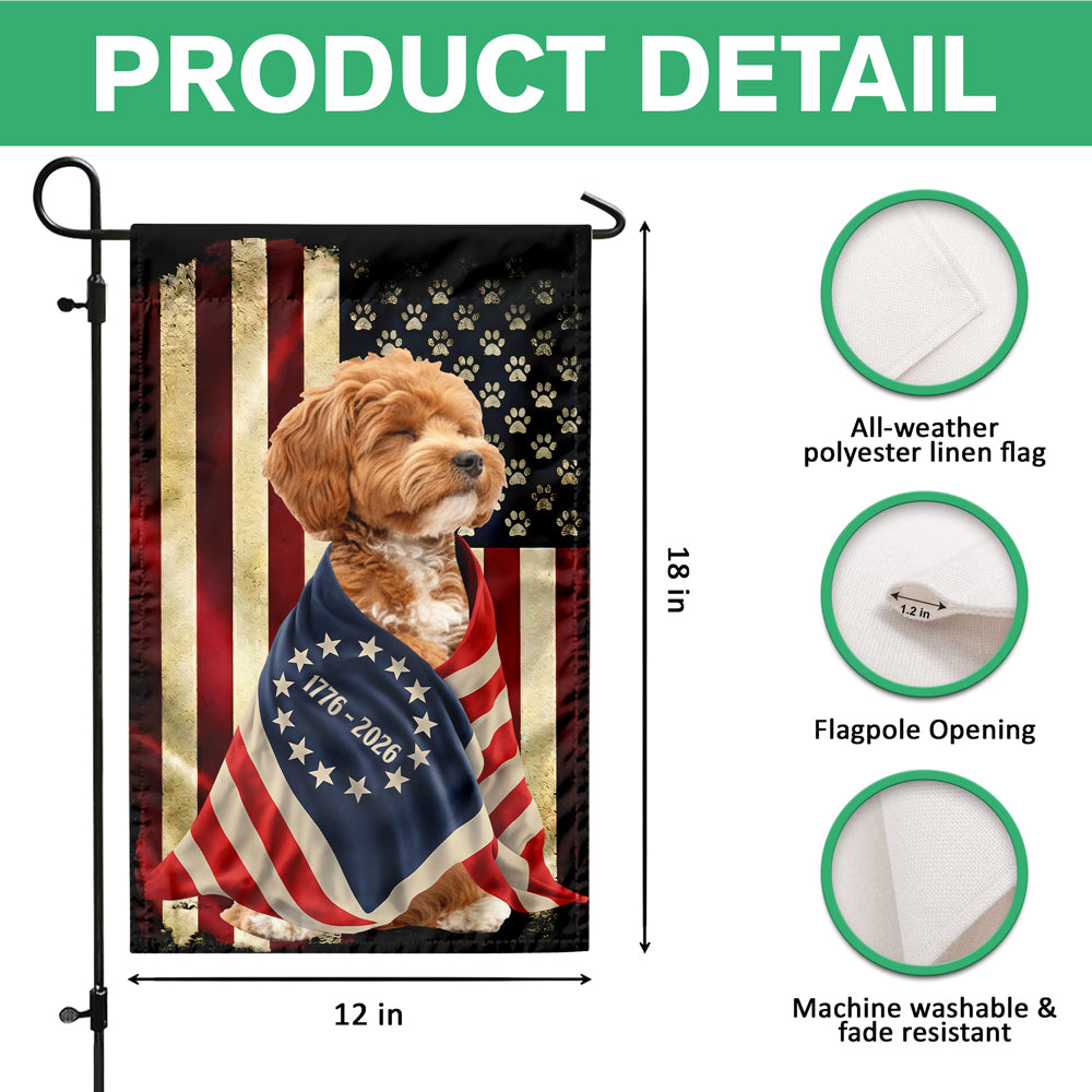 Custom Dog Photo American Patriot Garden Flag HO82 901248