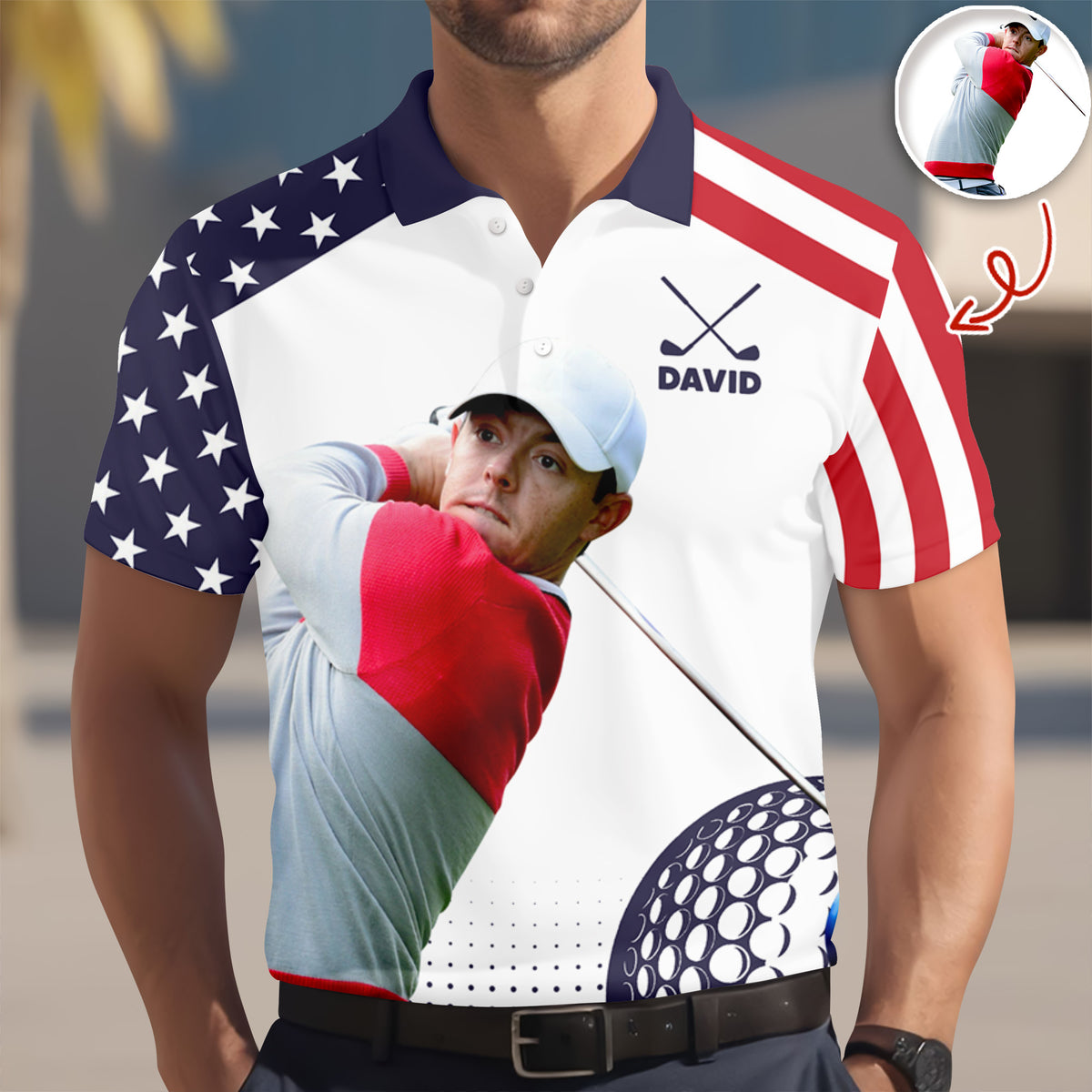Custom Photo Golf Player Polo Shirt Golf Lovers Gift For Him CH07 896584