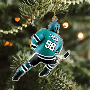 Personalized Hockey Player Acrylic Ornament Gift For Hockey Lovers HO82 900086