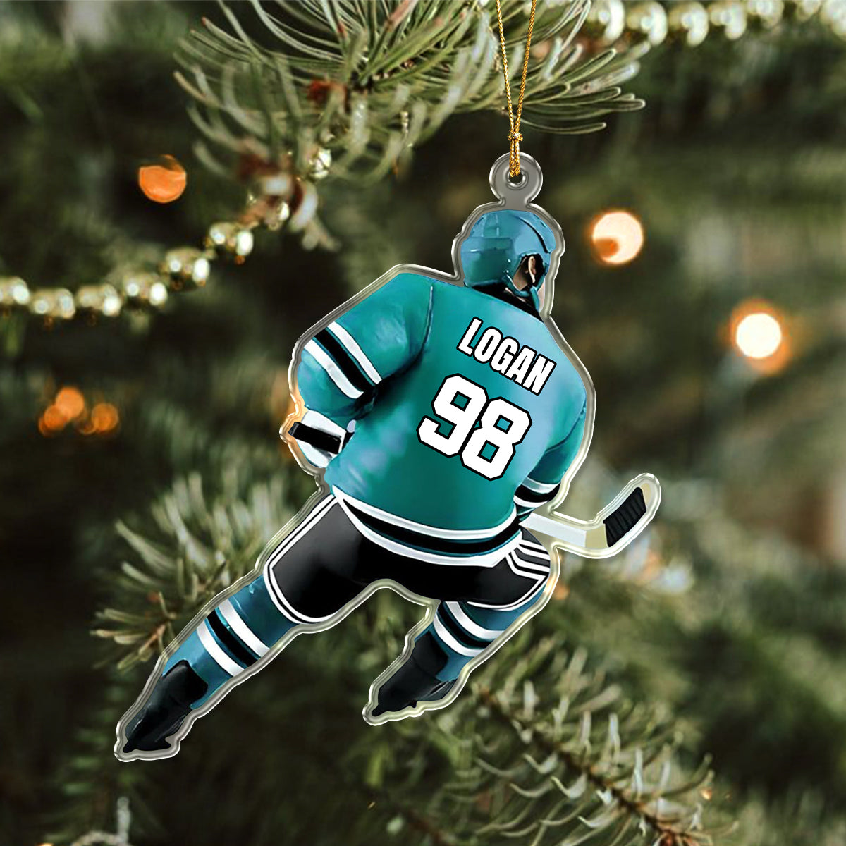 Personalized Hockey Player Acrylic Ornament Gift For Hockey Lovers HO82 900086
