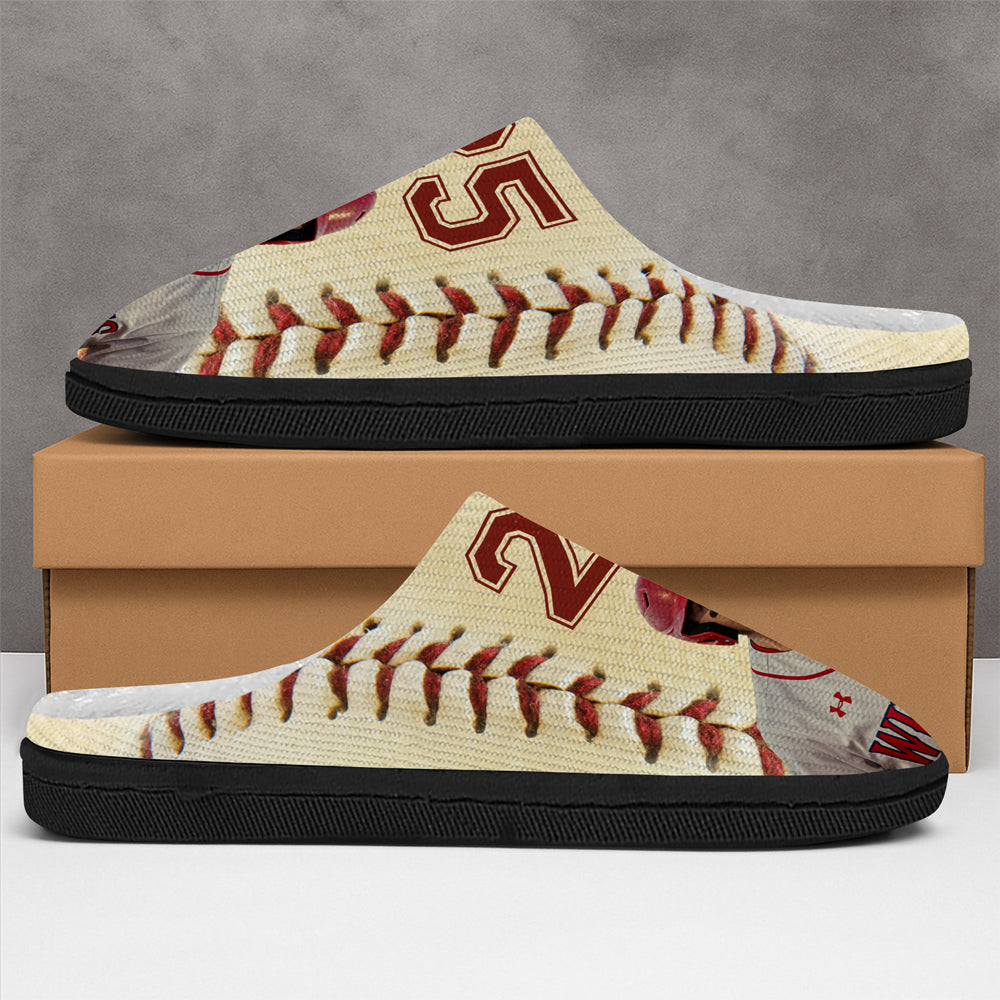 Custom Portrait Photo Baseball Sports And Accessories Slippers HO82 894934