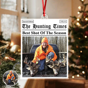 Custom Photo The Hunting Times - Hunter Of The Season Acrylic Ornament HA75 897562