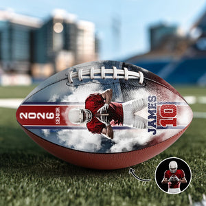 Custom Photo Senior Graduation Football Player Football Ball Gift For Sports Lover CH07 899890