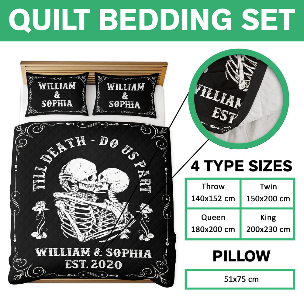 Till Death Do Us Part - Personalized Bedding Set Valentine Gift For Couple CH07 899852