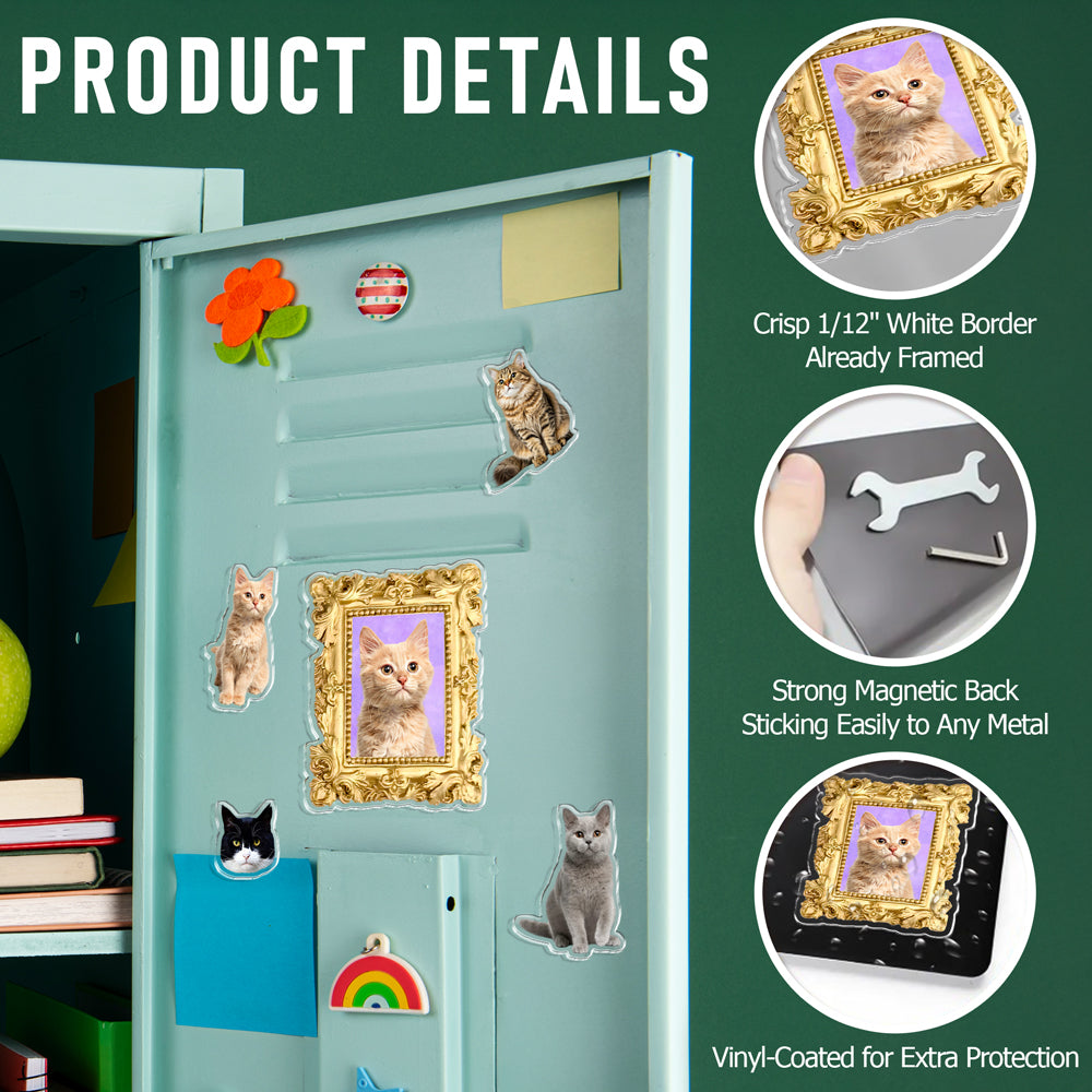 Custom Photo Pet Portrait Acrylic Fridge Magnet CH07 910382
