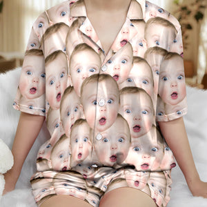 Custom Cute Photo Portrait Family Short Pajamas LM32 893721
