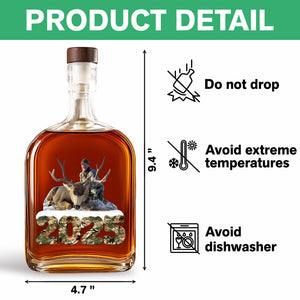 Custom Photo Whiskey Bottle Christmas Gifts For Deer Hunting HA75 898360