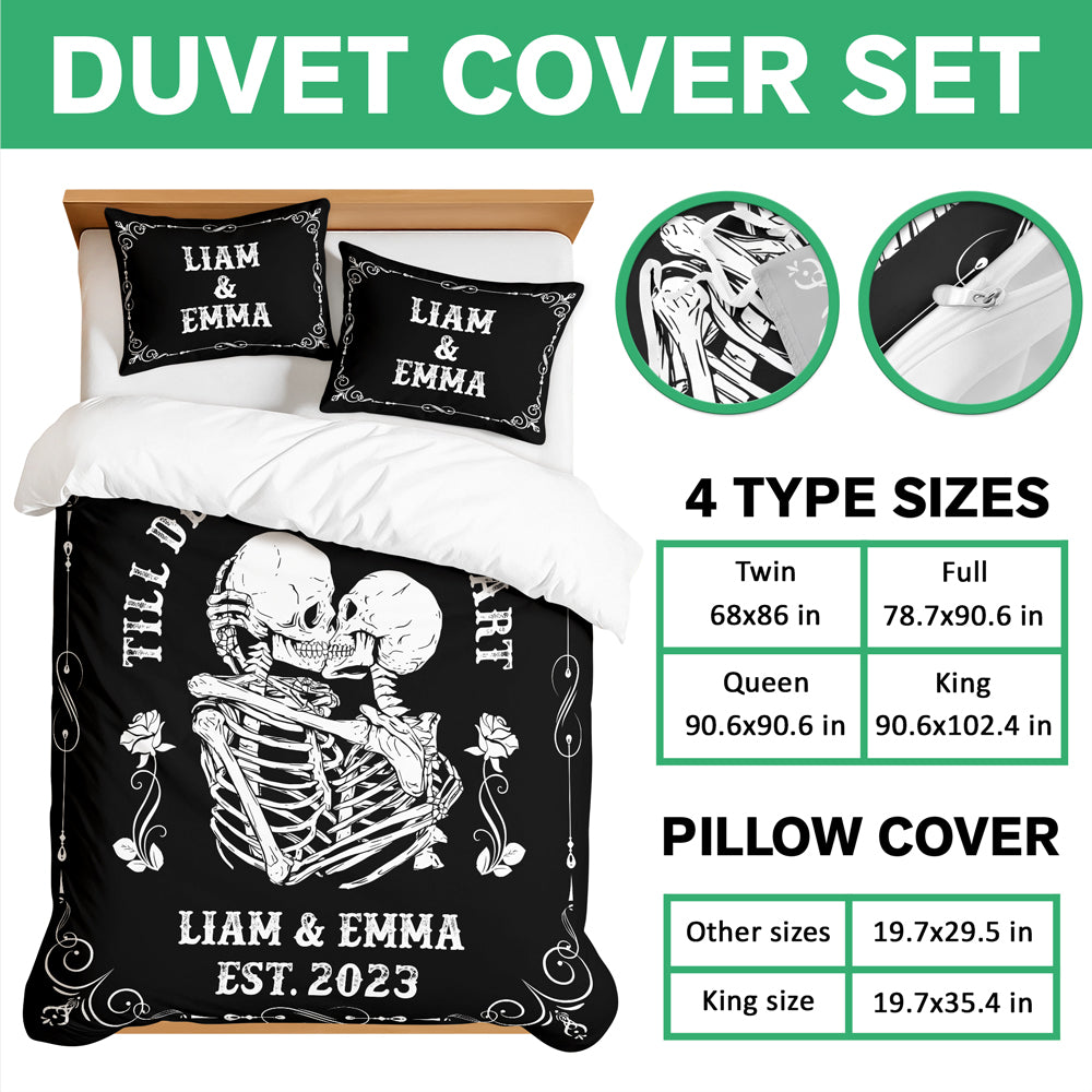Till Death Do Us Part - Personalized Bedding Set Valentine Gift For Couple CH07 899852