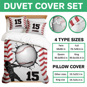 Custom Name And Number - Personalized Quilt Bedding Set For Baseball Lovers TH10 896695
