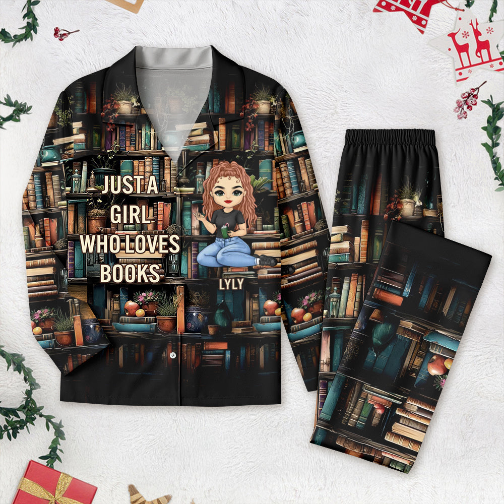 Personalized Just A Girl Who Loves Book Pajamas TH10 896243