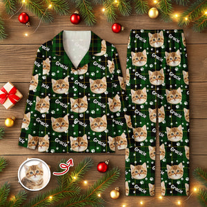 Custom Pet Face Name Christmas Pajamas Gift For Pet Lovers CH07 899950