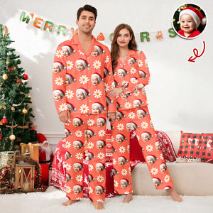 Custom Face Photo With Icon Pajamas Gift For Family TH10 896657