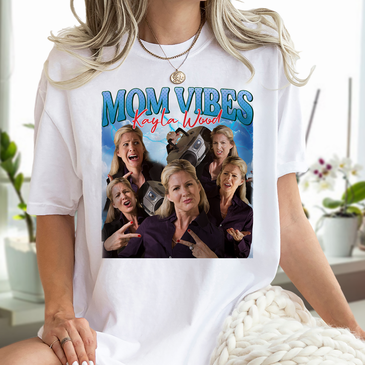 Custom Photo Mom Vibes - Personalized Cool Moms Club Retro Style Birght Shirt CH07 895346