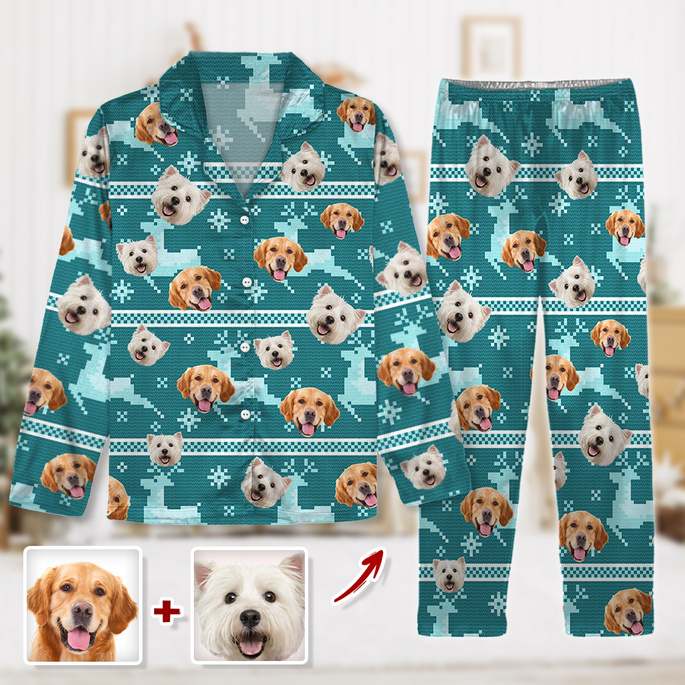 Custom Puppy Photo Pajamas For Dog Dad Dog Mom CH07 896272