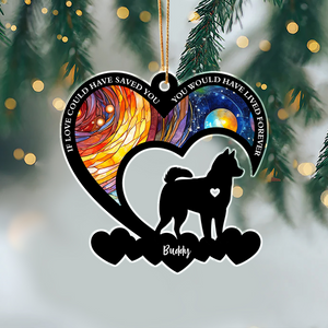 No Longer By My Side But Forever in My Heart Personalized Dog Memorial Acrylic Ornament LM32 893851