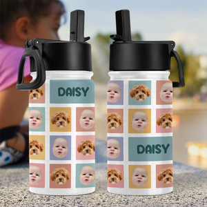 Custom Photo And Name For Kid Back To School Water Bottle TH10 894189