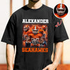 Custom Photo Football Player Bootleg Tee - Personalized Dark Shirt CH07 899480