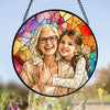 Custom Photo Stained Glass Suncatcher For Family TH10 170905
