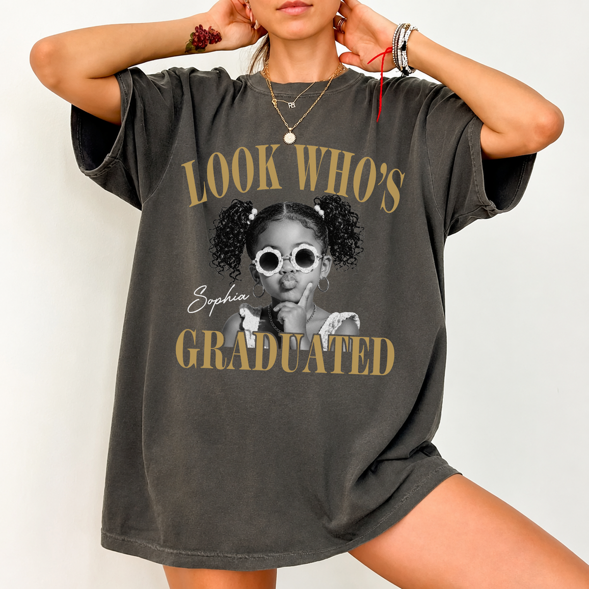 Custom Photo Look Who's Graduated Comfort Shirt - Personalized Class of 2027 Gift, Proud Family Gift HO82 903242