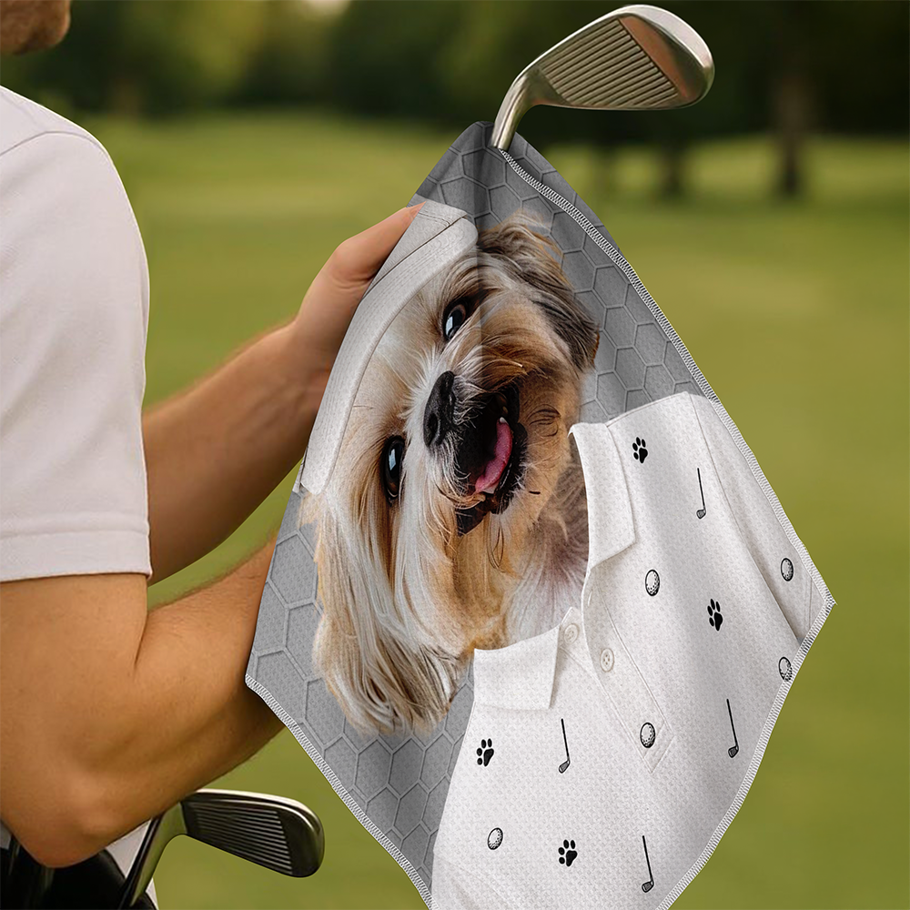 Custom Pet Photo Golf Towel - Gift For Dog Cat Dad Mom, Golf Lovers HO82 902364