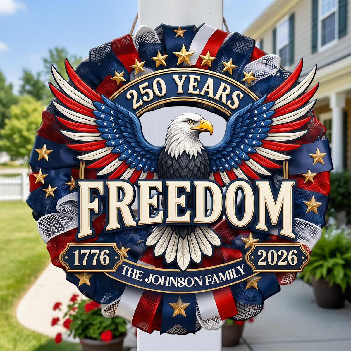 250 Years of Freedom 1776–2026 America Anniversary Door Sign HA75 920762