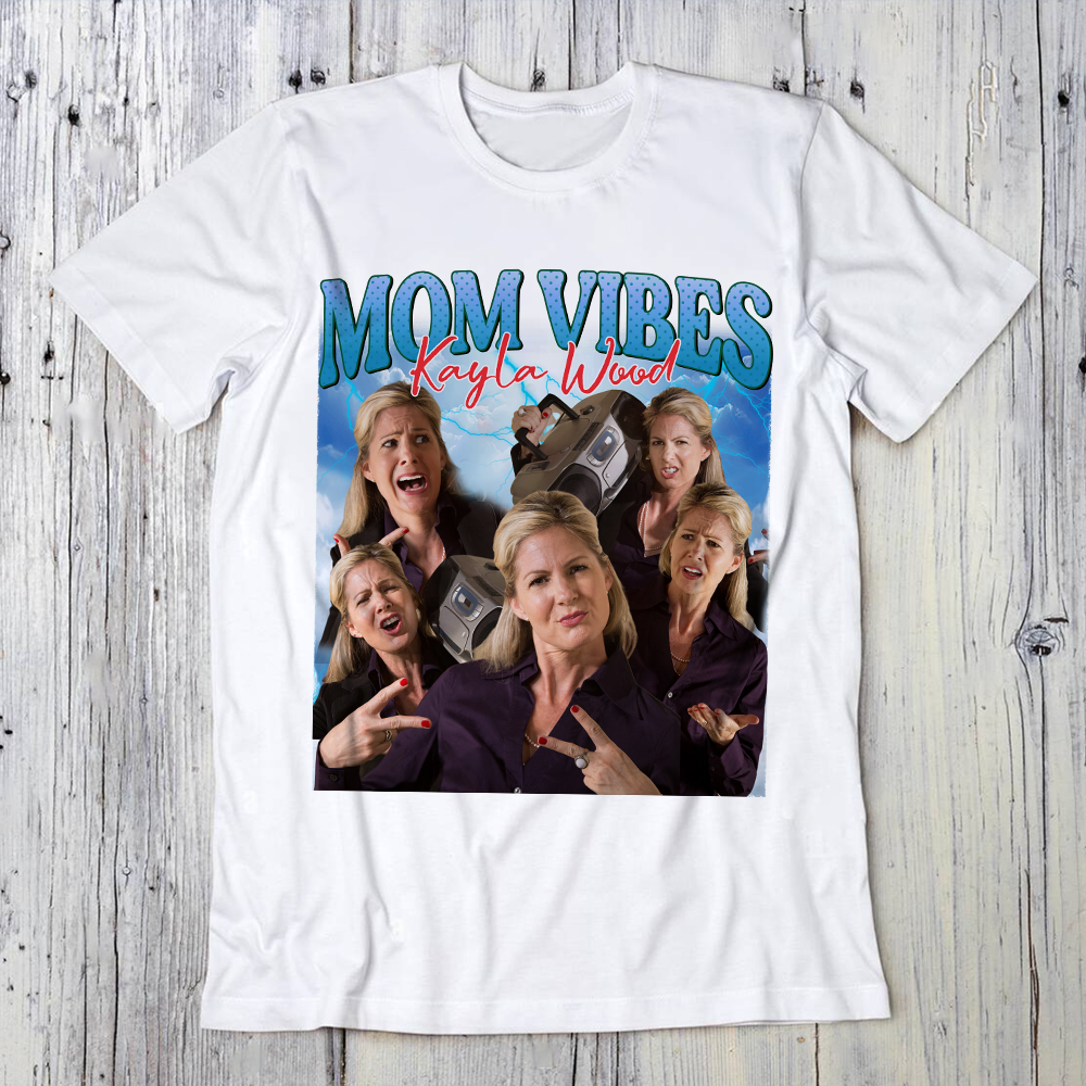 Custom Photo Mom Vibes - Personalized Cool Moms Club Retro Style Birght Shirt CH07 895346
