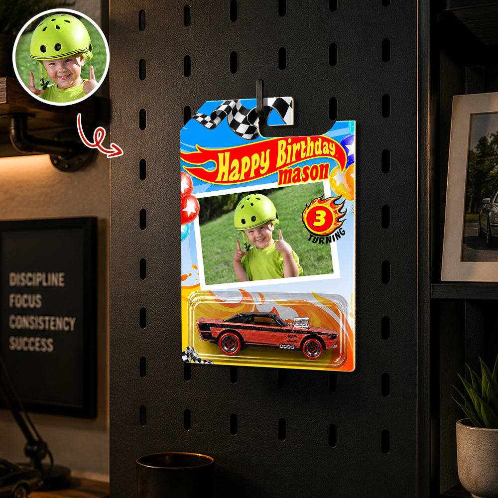 Custom Photo Happy Birthday Wheels Toy Car - Personalized Birthday Gift HA75 921536