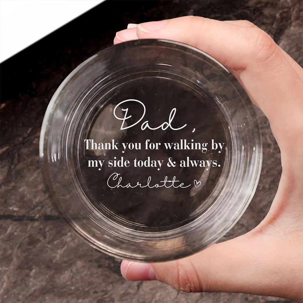 Custom Photo Father Of The Bride, Groom Engraved Rock Glass Gift For Father's Day LM32 668939
