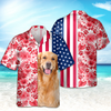 Custom Dog Cat Photo With American Flag Hawaii Shirt Gift for Pet Lovers TH10 169357