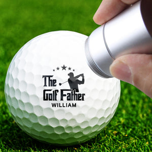 Custom Name The Golf Father Personalized Golf Ball Stamp Box Gift for Golfer, Golf Ball Marker HA75 898438