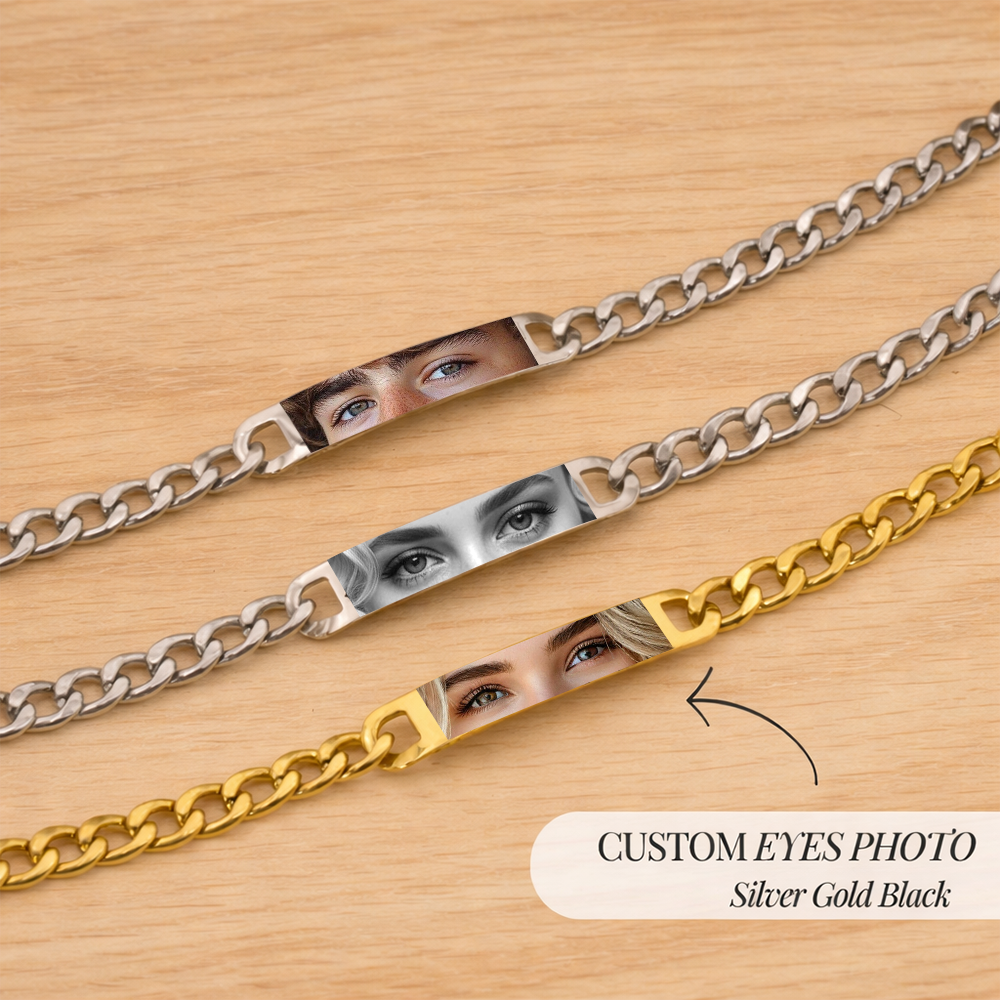 Custom Eyes Photo Bracelet For Couple TH10 898473