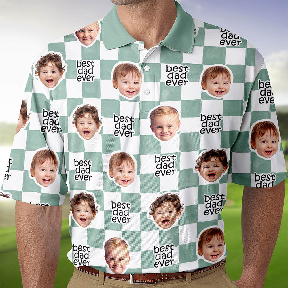 Custom Baby Face Best Dad, Mom Ever Polo Shirt HA75 921456