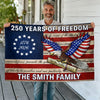 Custom Family Name USA 250 Years of Freedom House Flag HO82 901602