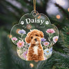 Custom Pet Photo Birth Flower Acrylic Ornament Gift for Pet Owners LM32 669751