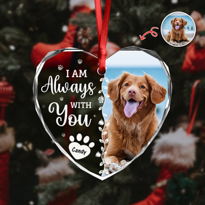 Custom Photo Favorite Hello And Hardest Goodbye Memorial Heart Shape Glass Ornament HA75 892810