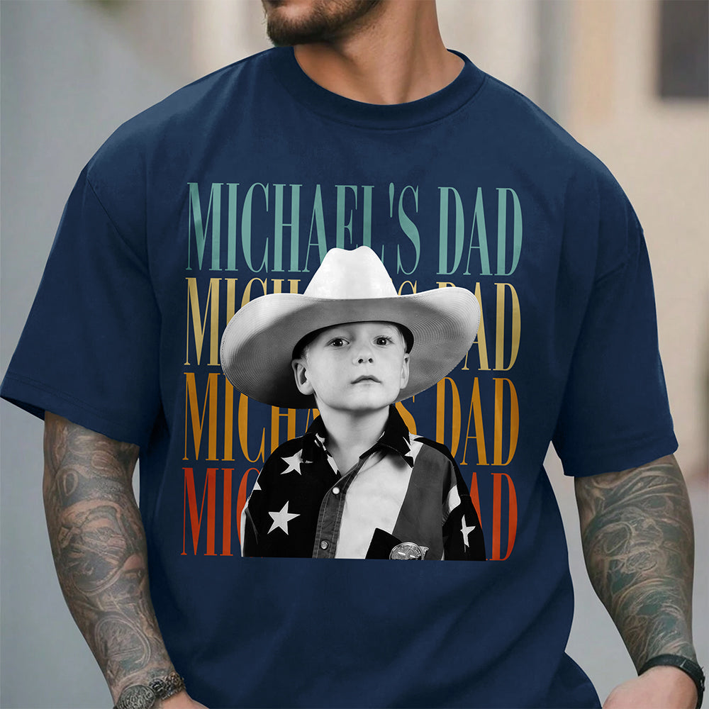 Personalized Vintage Photo Dad, Mom Family Dark Shirt HA75 921564