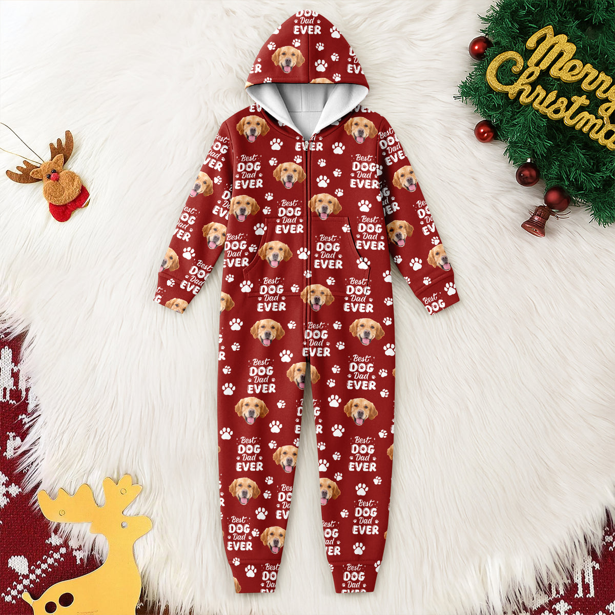 Custom Photo Best Dog Mom Dog Dad Ever Personalized Onesie Pajamas CH07 896632
