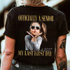 Personalised Vintage Photo And Year Senior - Officially A Senior - My Last First Day Back Dark Shirt HA75 922078