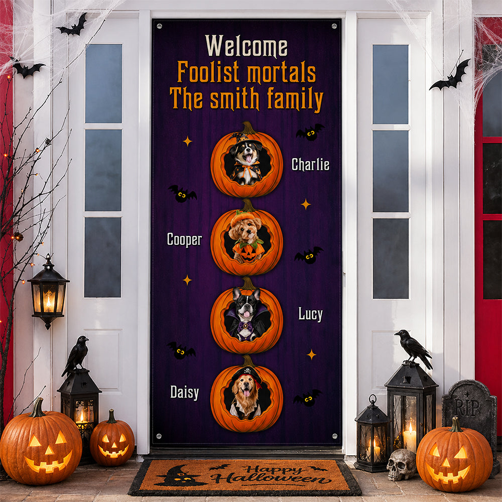 Personalized Welcome To Our Pumpkin Patch Door Cover HO82 903160