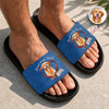 Custom Dog Photo Forever In My Heart Memorial Slide Sandals HO82 902602