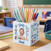 Custom Photo Cute Brick Pencil Pot Personalized Back To School Gift For Kids HA75 921646