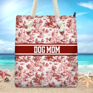 Personalized Dog Toile De Jouy Beach Tote Bag Gift For Dog Lovers HO82 894196
