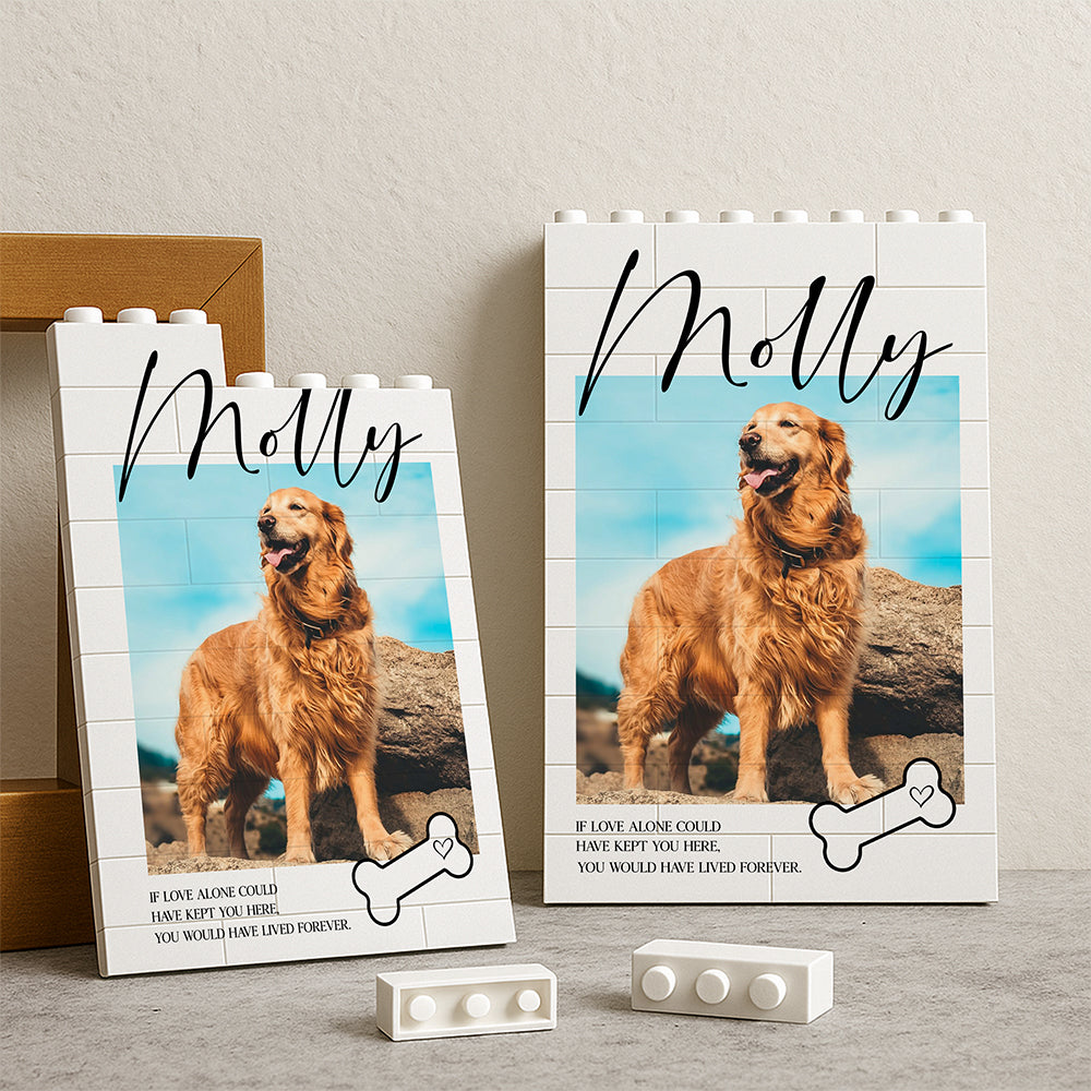 Custom Photo If Love Alone Could Have Kept You Here Building Block, Personalized In Loving Memory Pet Keepsake TH10 170545