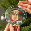 Custom Dog Photo Forever In My Heart Memorial Glass Ornament CH07 180442