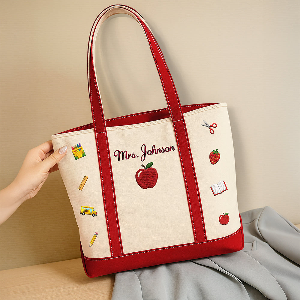 Custom Name Monogram Beach Bag Back to School Teacher Gift CH07 180020