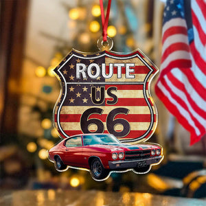 Custom Photo Route US 66 Car Acrylic Ornament HA75 897448