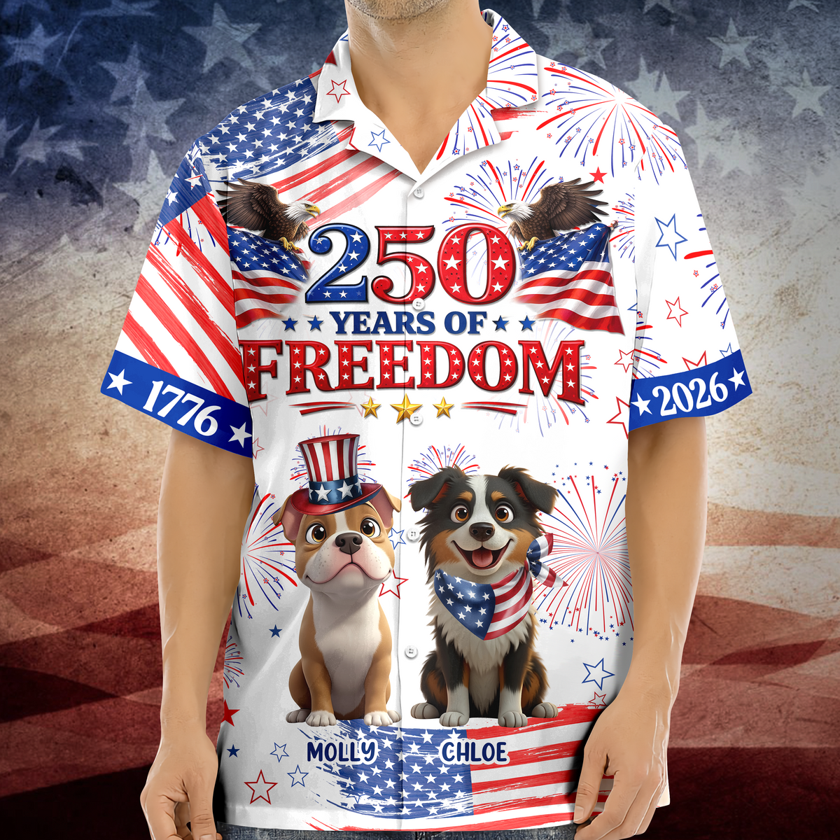 My Dog Celebrating America’s 250th Anniversary Hawaii Shirt CH07 910418