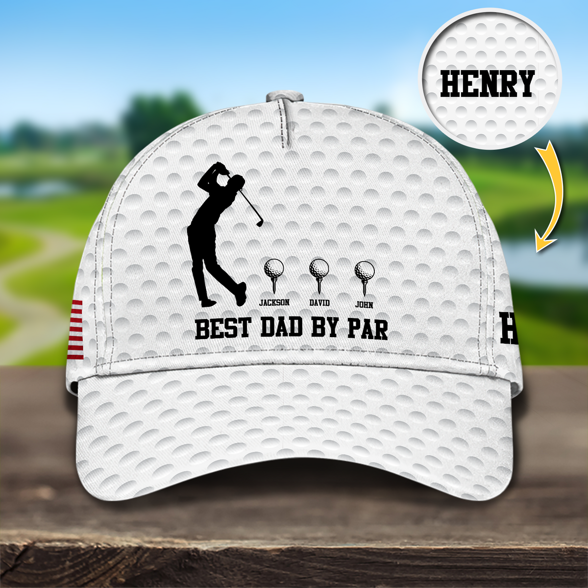 Personalized Best Dad By Par Golf AOP Classic Cap Father's Day Gift CH07 911450